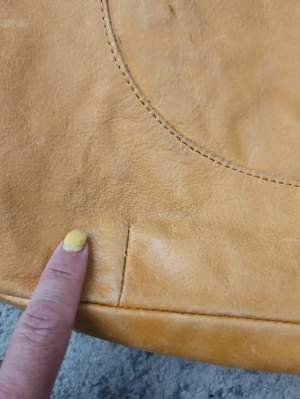 The Sak Beige Indio Leather Hobo Boho Bag